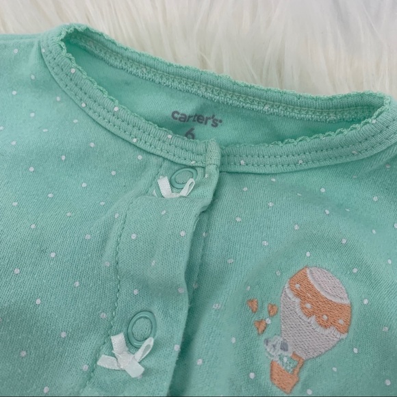 Carter’s 6 mo girls bodysuit/long-sleeve outfit - Picture 2 of 2